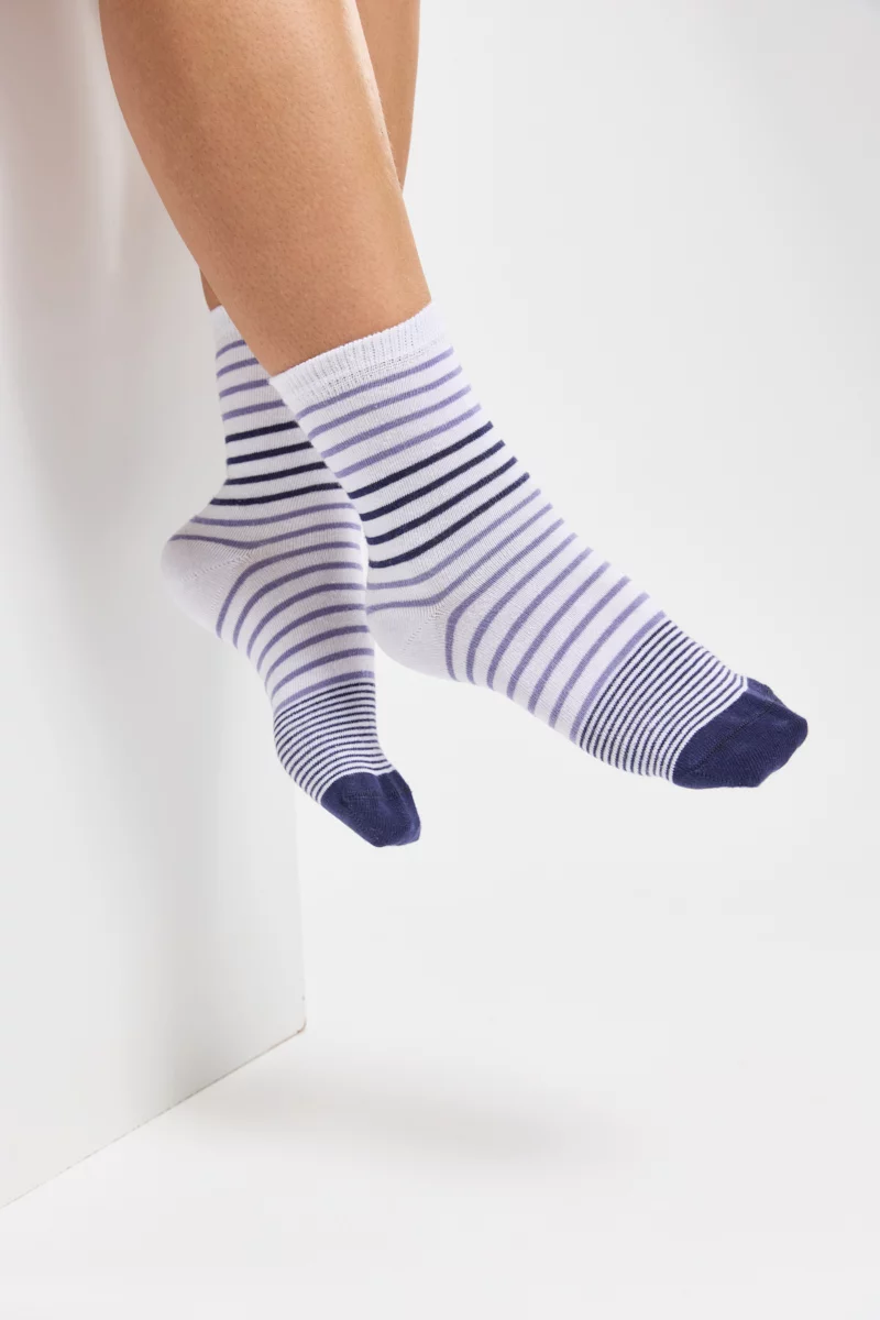 Chaussettes rayées - coton