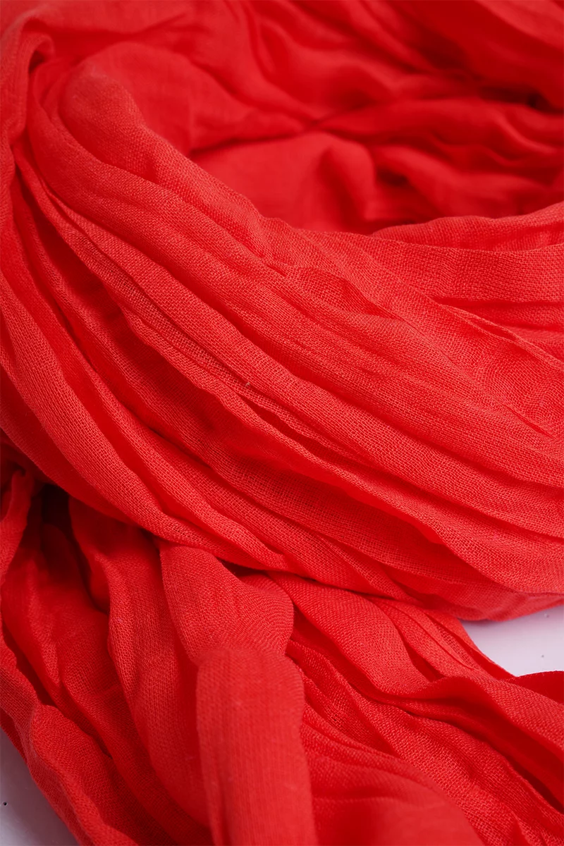 Foulard uni JARLI - coton | bB42 ORANGE SANGUINE