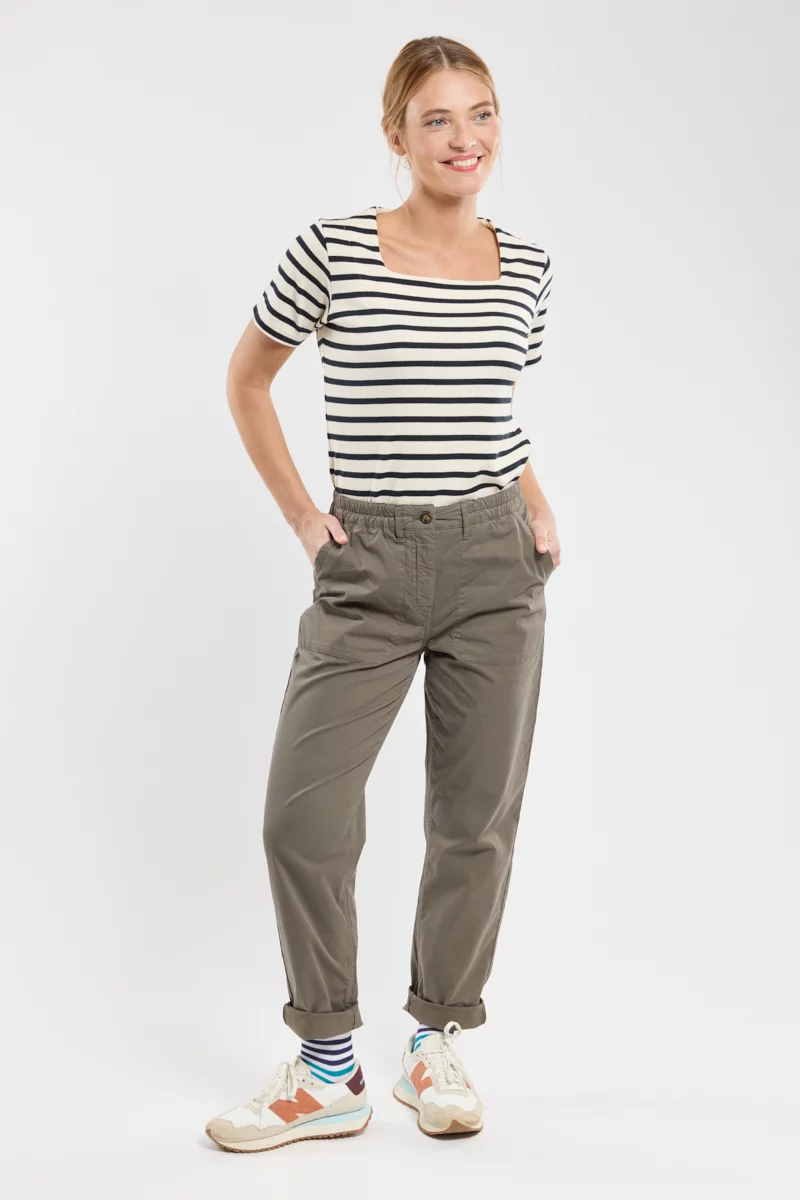 Pantalon taille élastique - coton | Caccia
