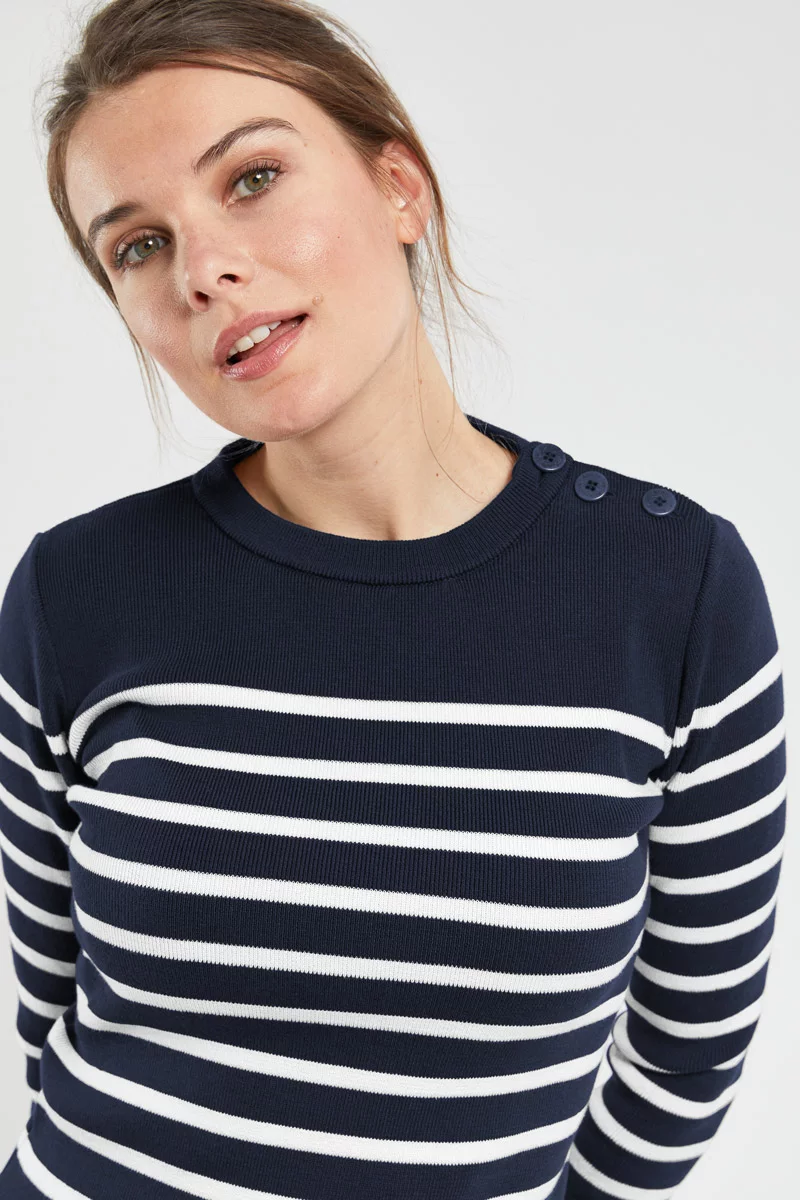 Pull marin rayé