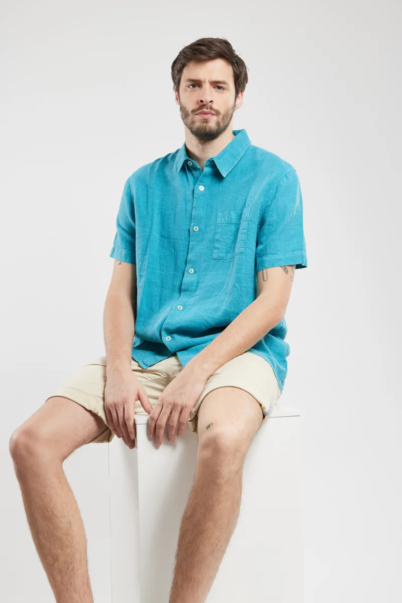Chemise manches courtes - lin