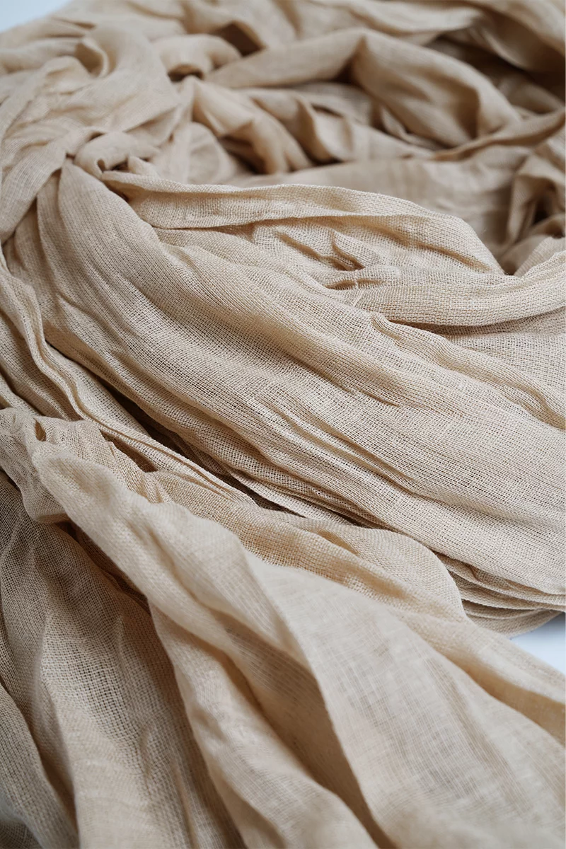 Foulard uni JARLI - coton | BEIGE