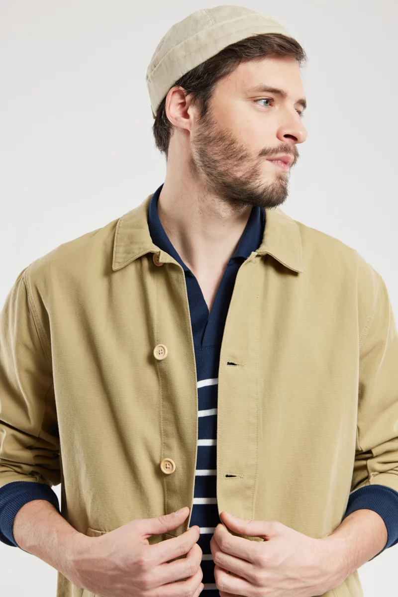 Veste pêcheur - coton canvas | Pale Olive