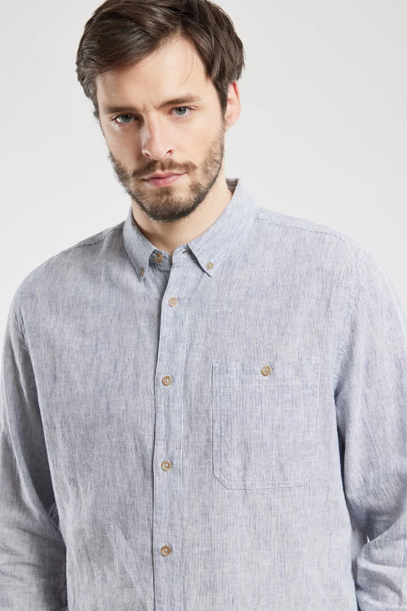 Chemise ELINE - lin et coton | NAVY RAYE