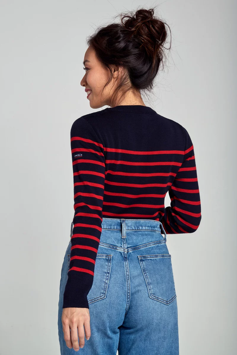 Pull marin rayé