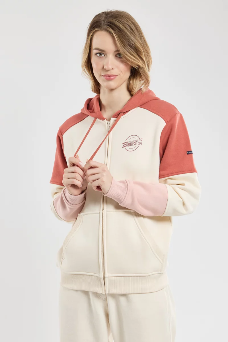 Sweat zippé - Brest 2024 | Stone/Marmo/Blush