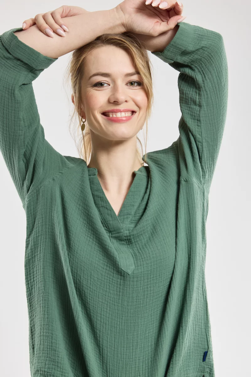 Tunique CHELBY - gaze de coton | bB44 EUCALYPTUS