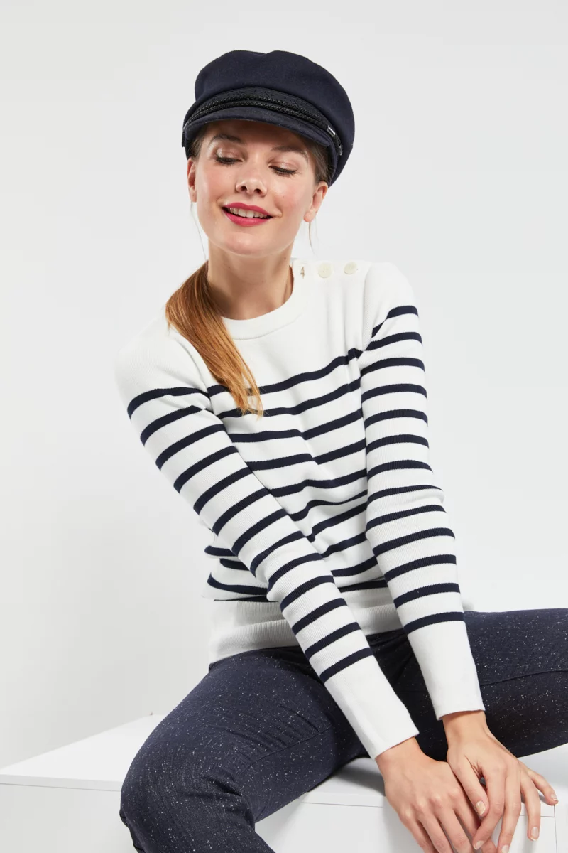 Pull marin rayé
