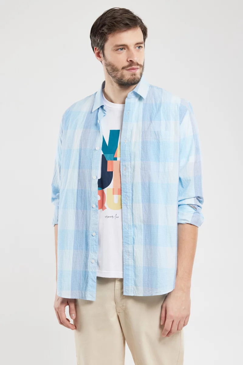 Chemise à petits carreaux - coton