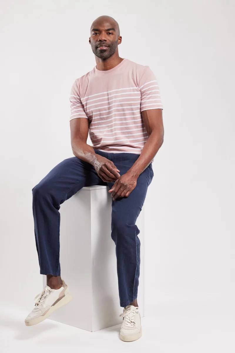 Pantalon taille élastique - lin