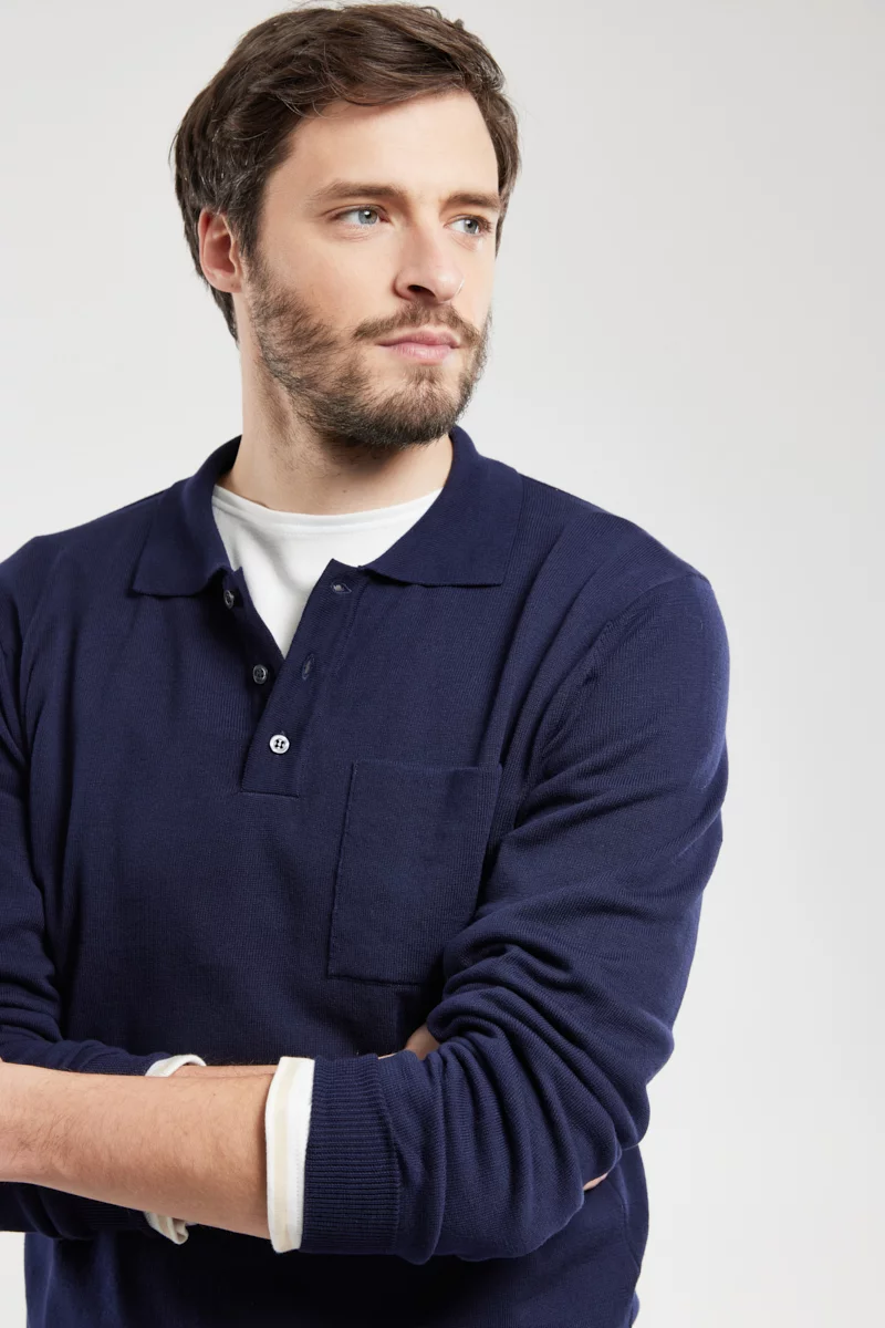 Polo manches longues - coton