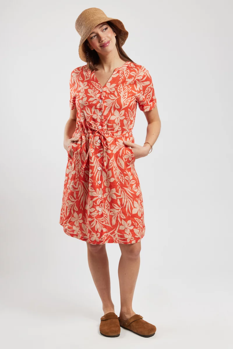 Robe motifs exotiques - lin
