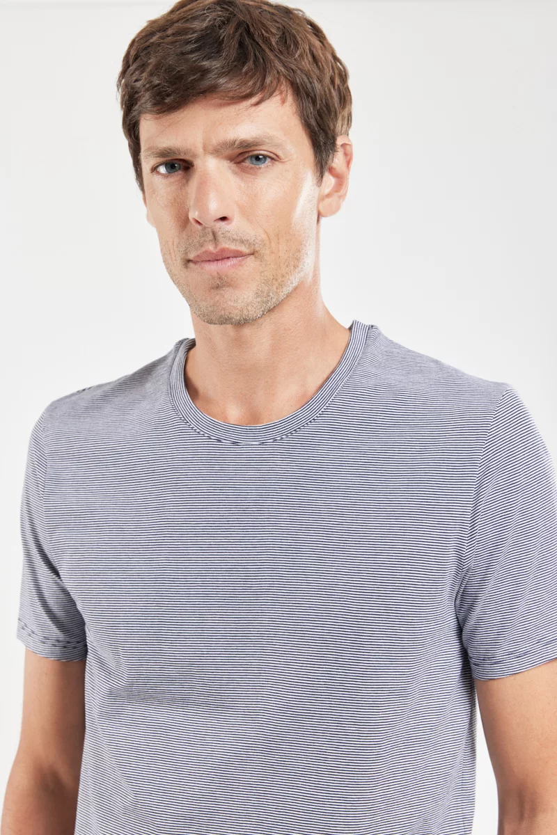 T-shirt col rond - coton et modal