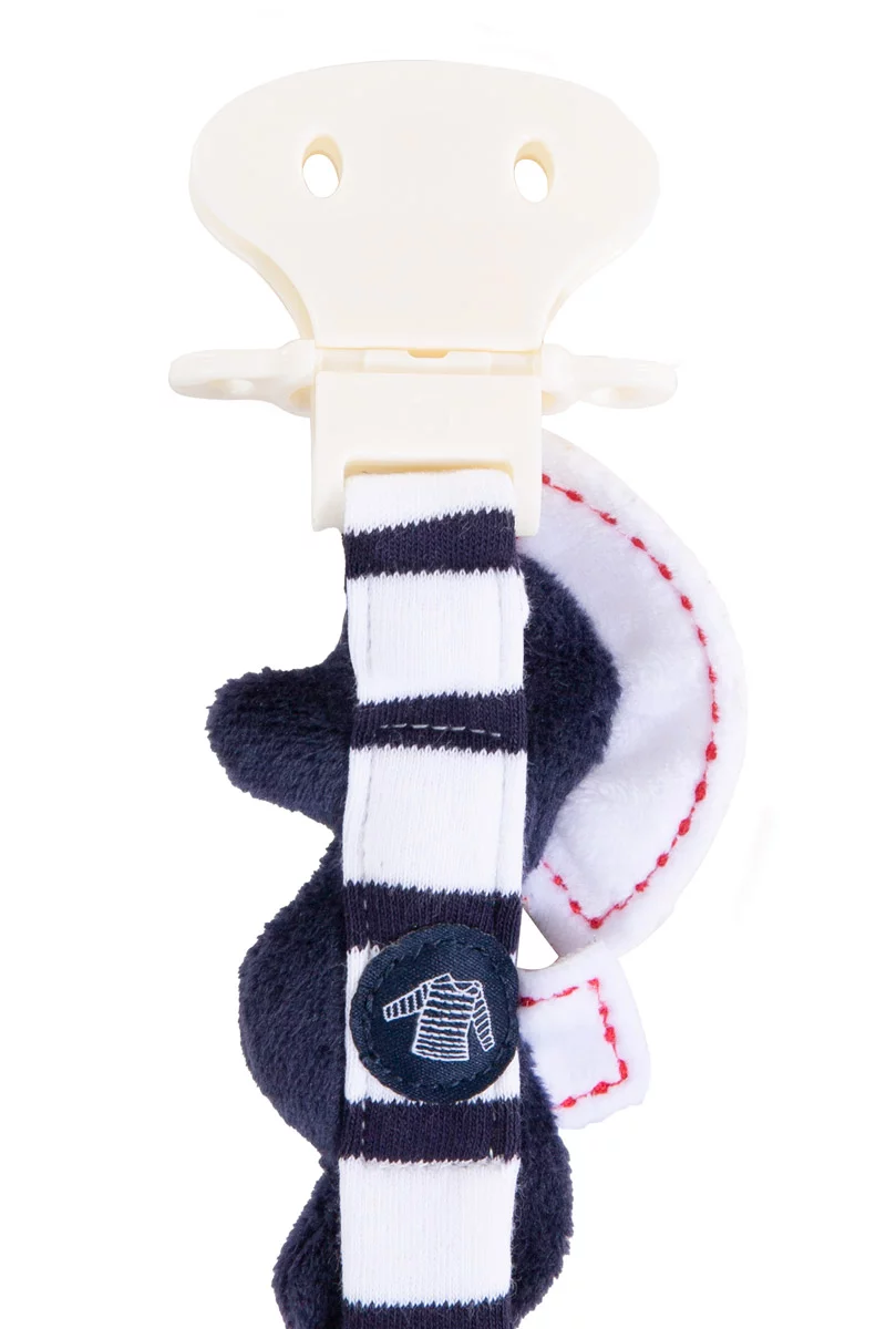 Accroche-tétine hippocampe - velours