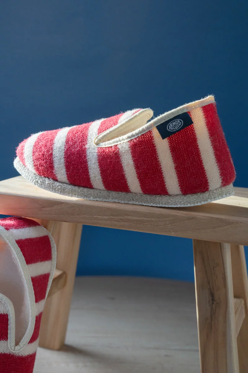 Chaussons rayés