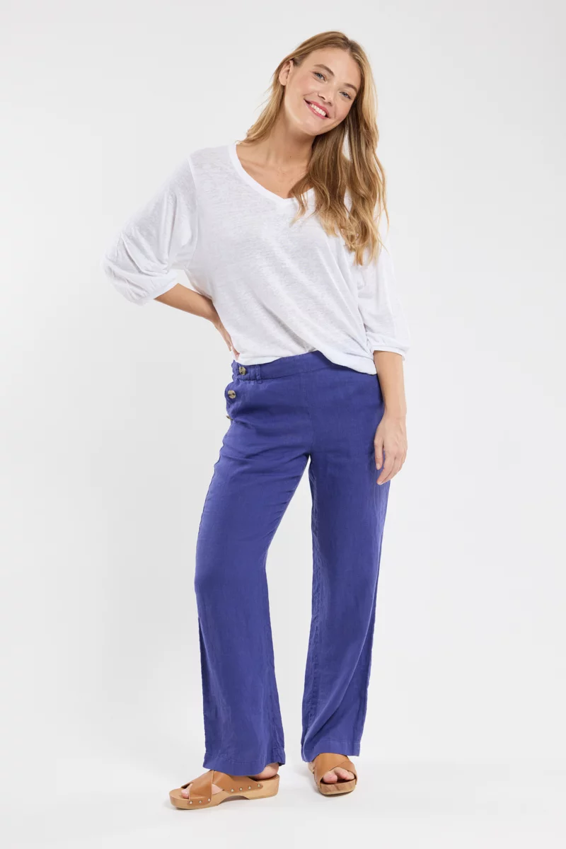 Pantalon à pont Angèle - lin