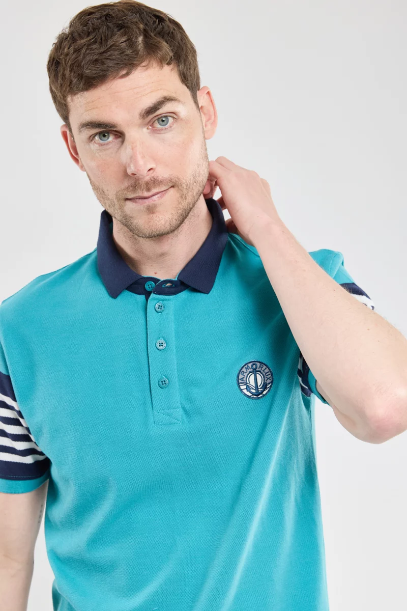 Polo manches rayées - coton piqué