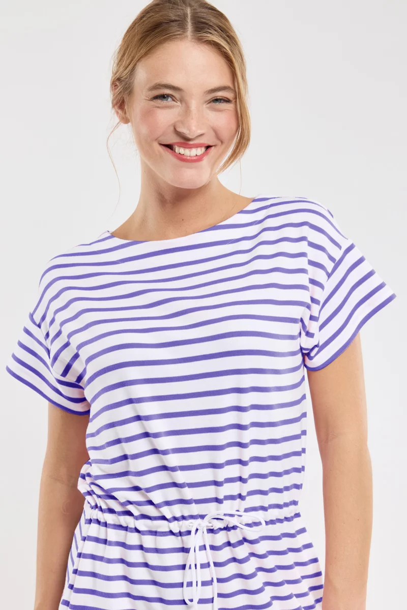 Robe de plage rayée - coton léger