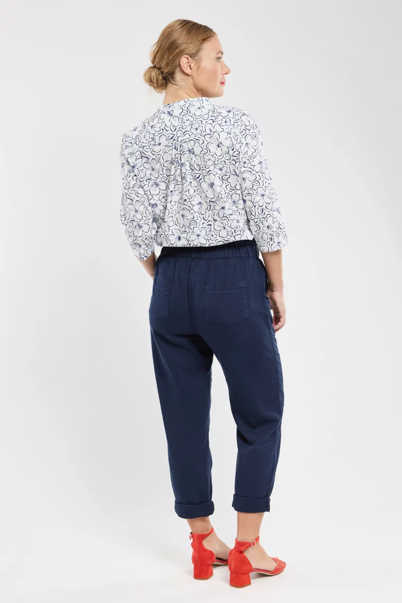 Pantalon taille élastique - coton