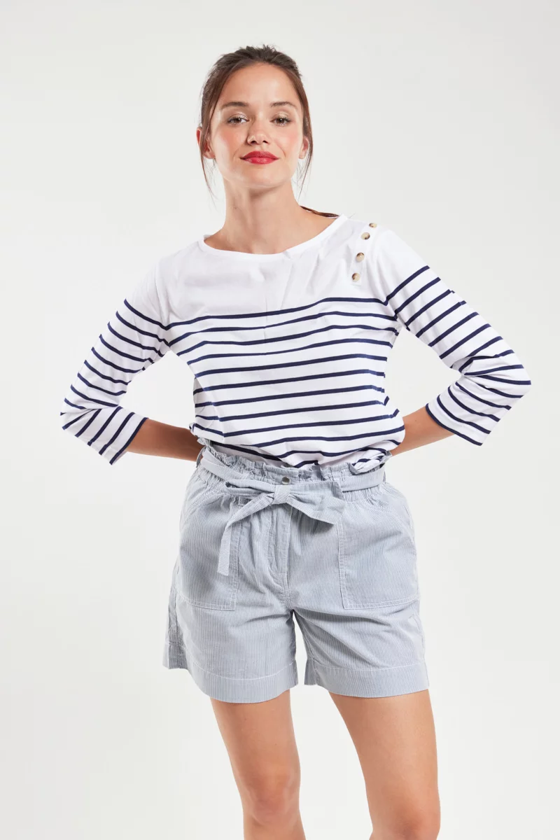 Short fines rayures - coton