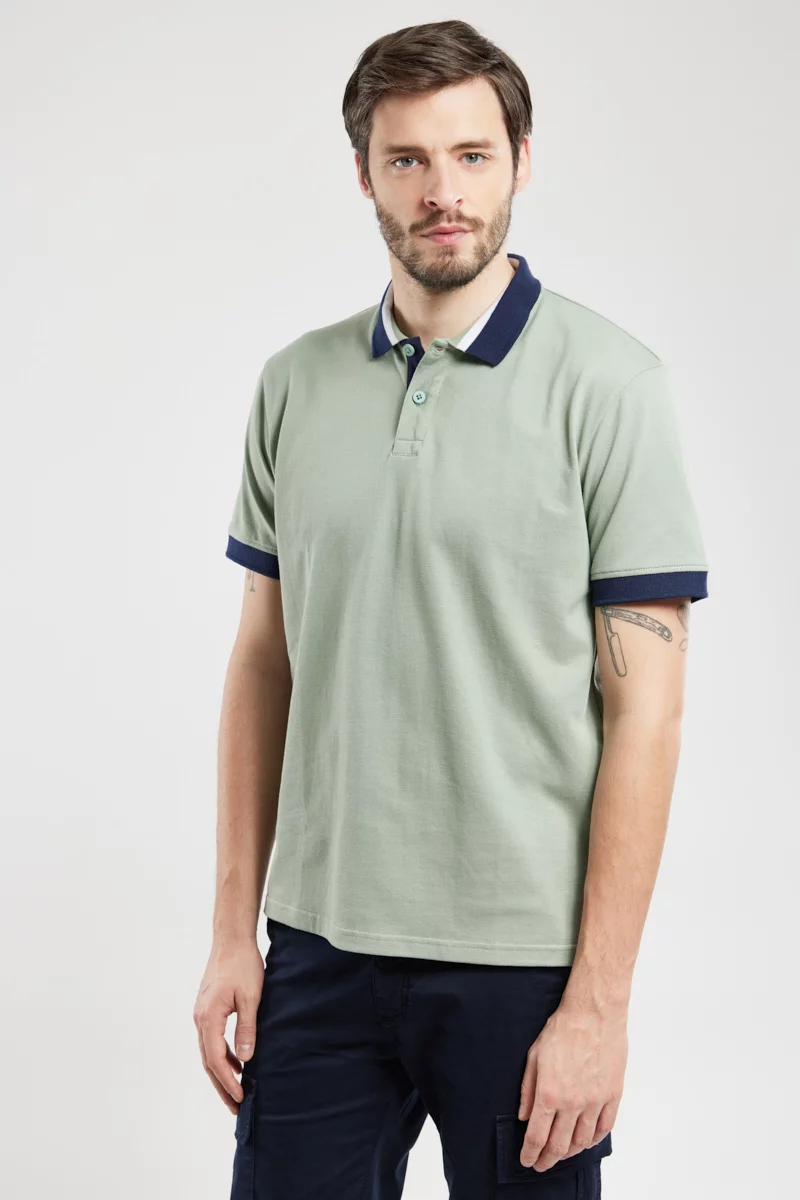 Polo bicolore - coton léger