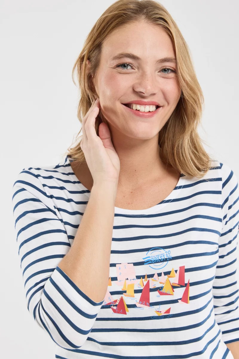 Marinière sérigraphiée - Femme | Milk/Scozia