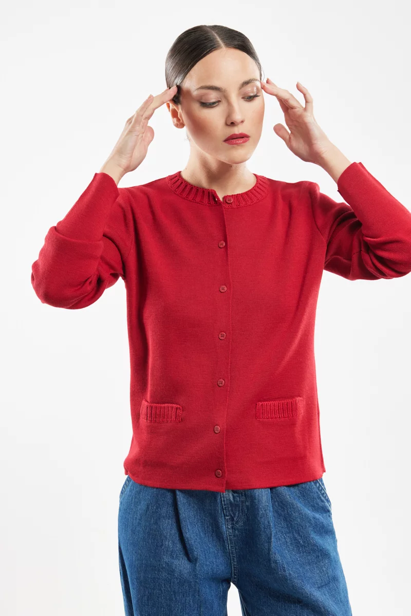 Cardigan col rond - Laine et acrylique | PILLARD