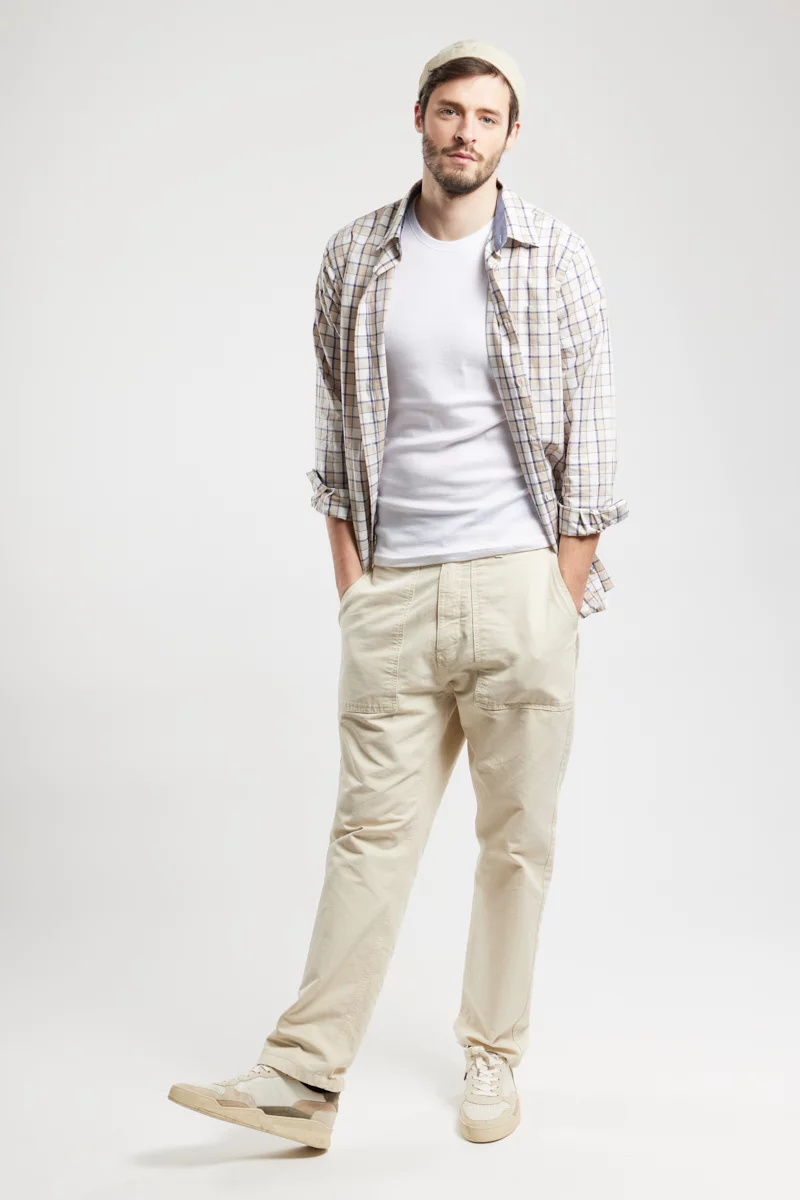 Chemise coupe confort - coton et lin