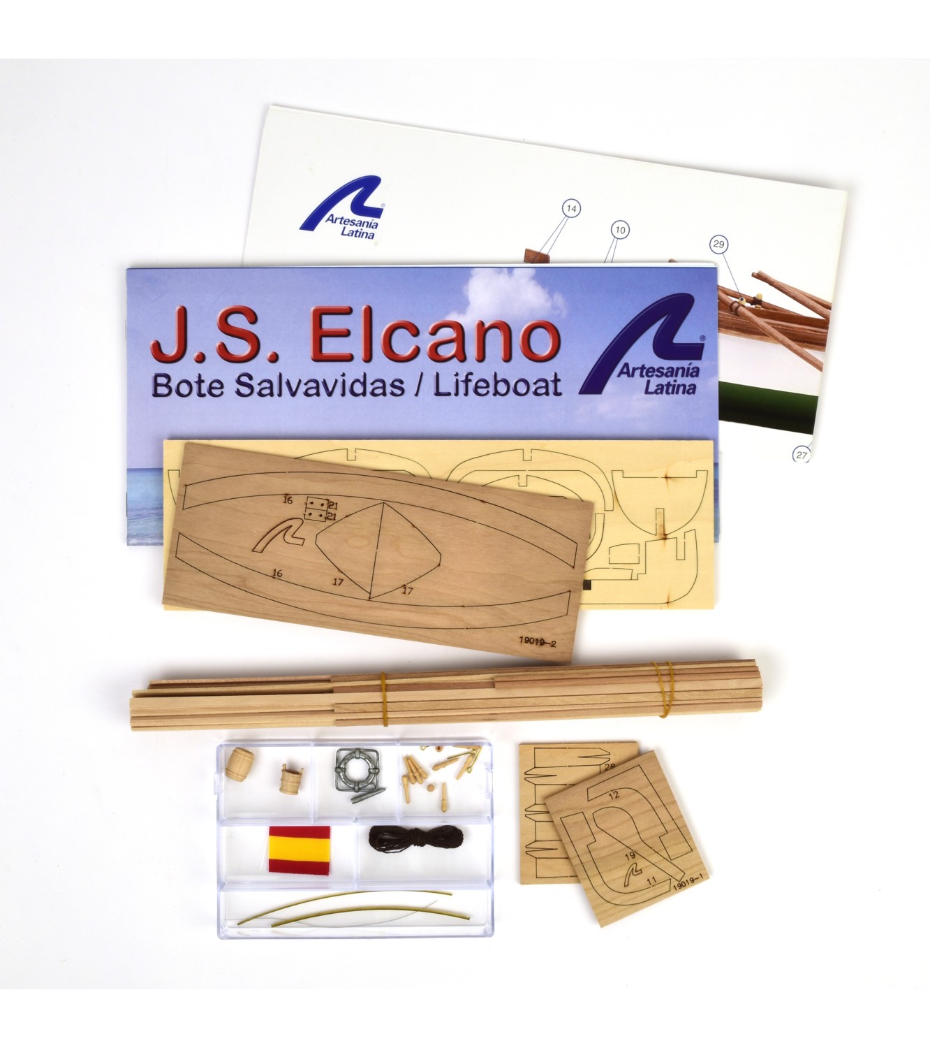 Lifeboat of Spanish Training Ship Juan Sebastian Elcano. 1:35 Wooden Model Ship Kit