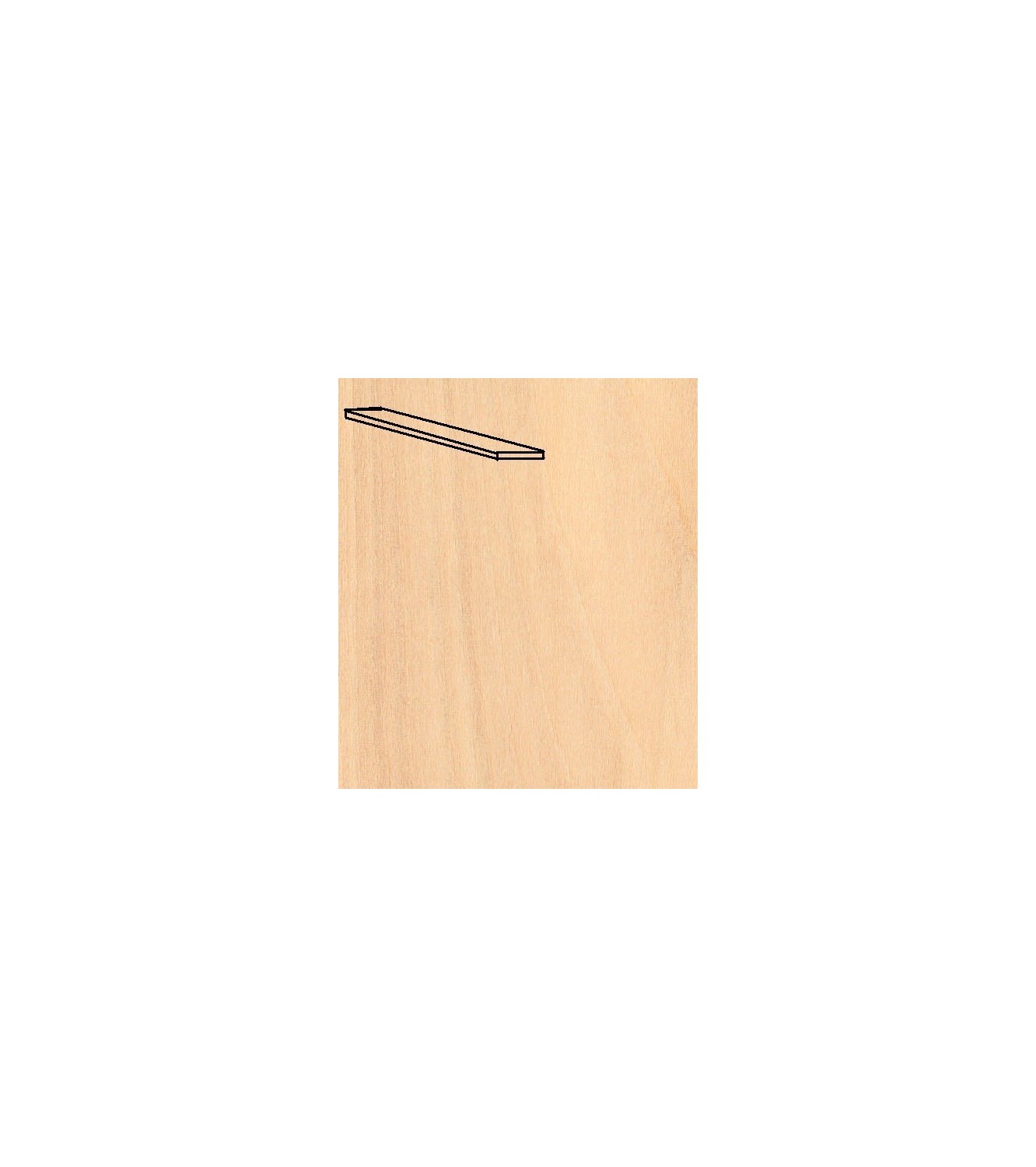 Basswood Veneer Pack 0.6 x 5 x 1000 mm (25 Pcs.)
