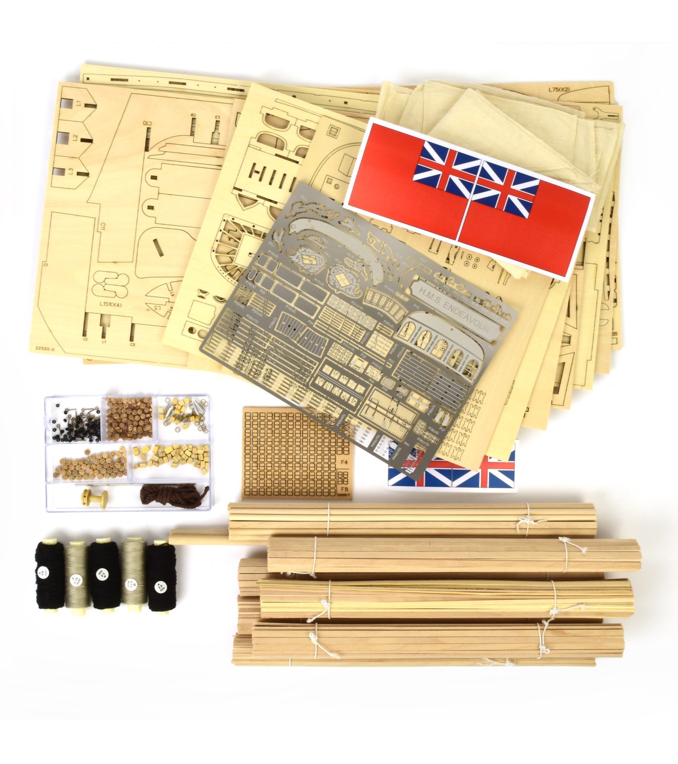 Vessel HMS Endeavour. 1:65 Wooden Model Ship Kit