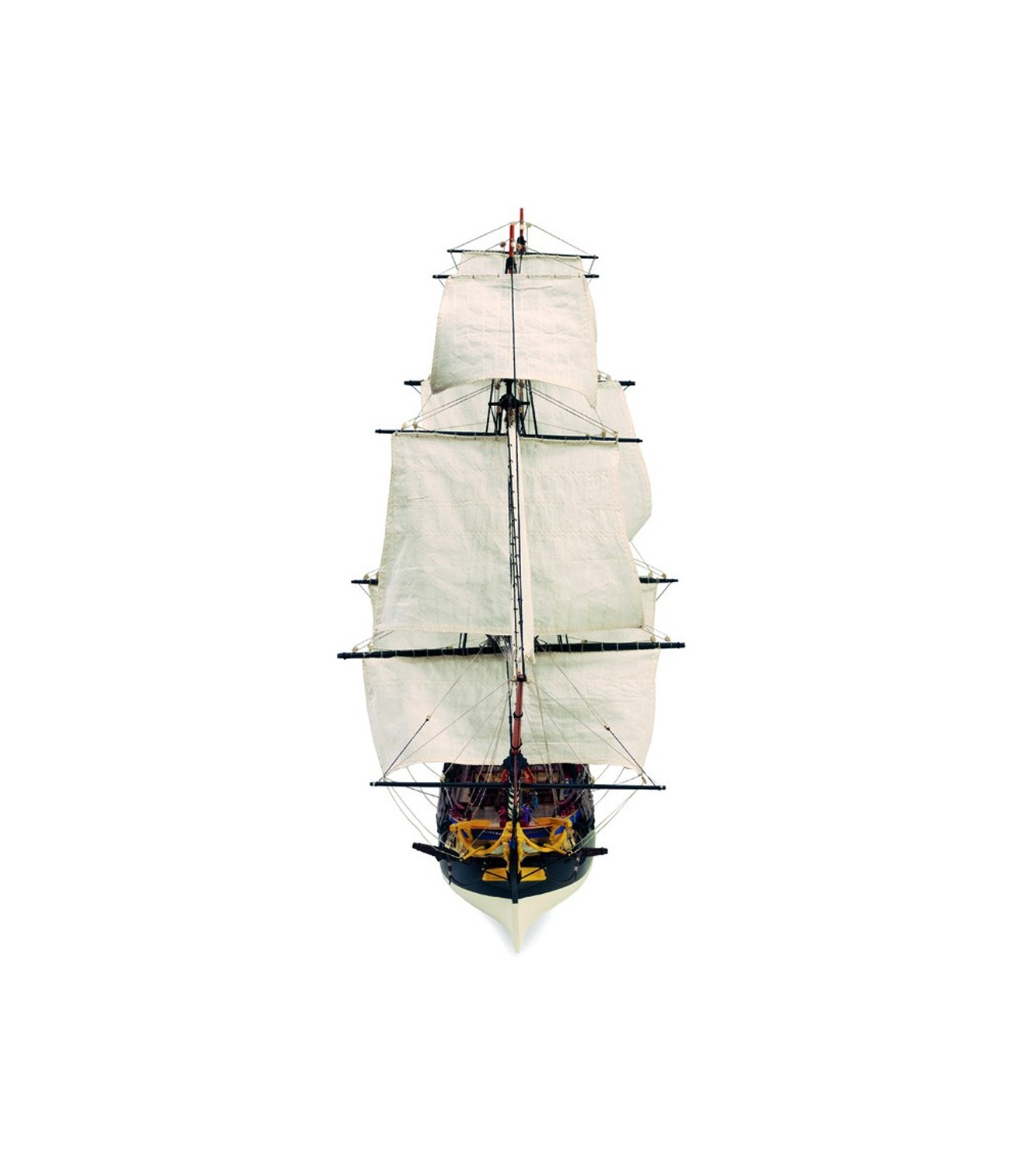 Frigate Hermione La Fayette. 1:89 Wooden Model Ship Kit