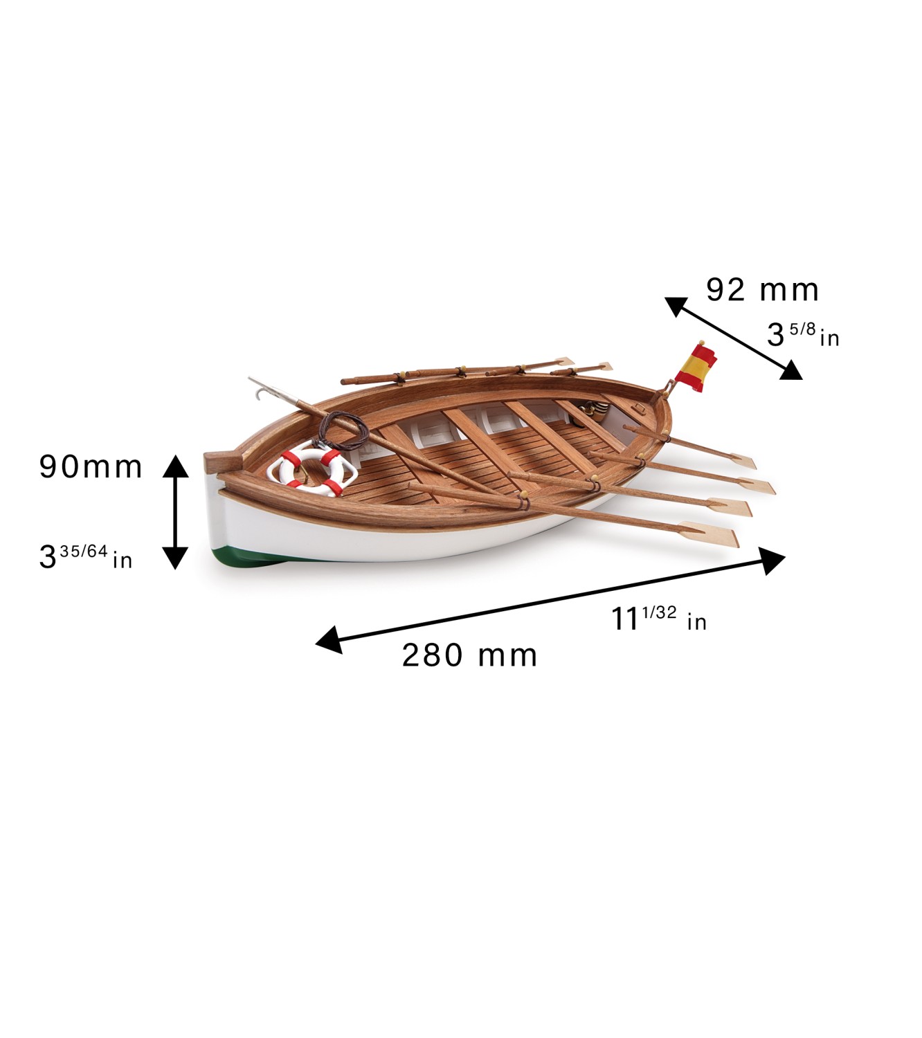 Lifeboat of Spanish Training Ship Juan Sebastian Elcano. 1:35 Wooden Model Ship Kit