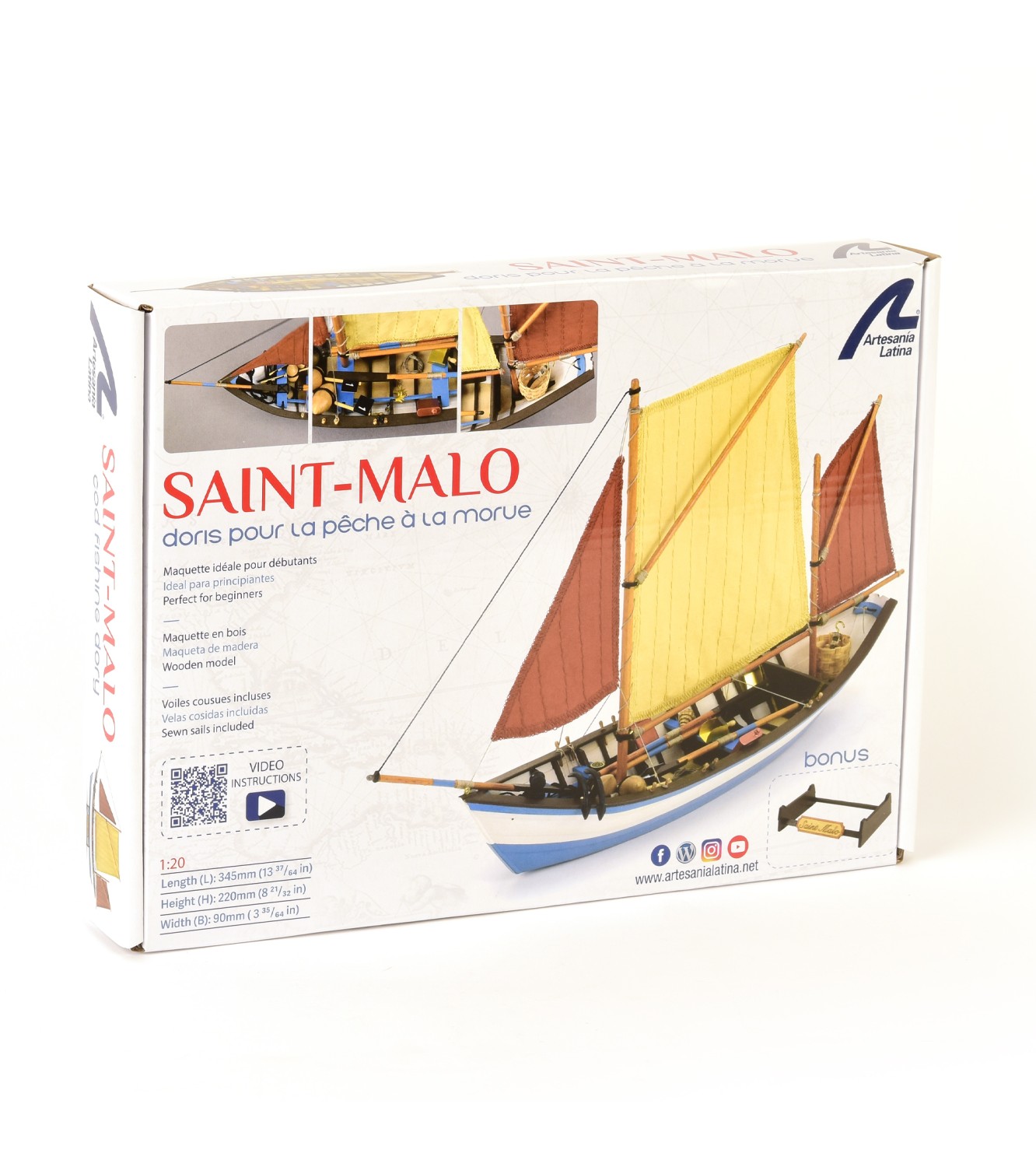 Doris Saint-Malo. 1:20 Wooden Model Fishing Boat Kit