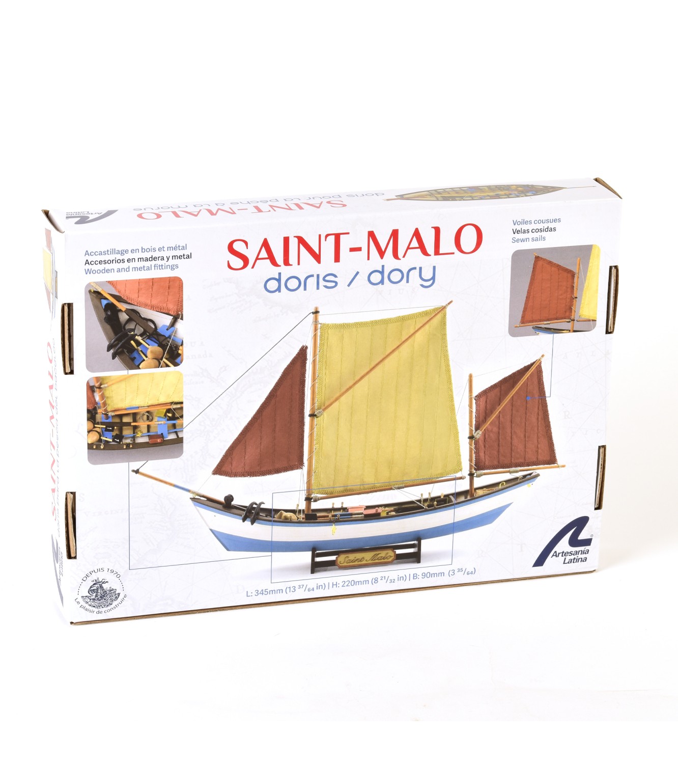Doris Saint-Malo. 1:20 Wooden Model Fishing Boat Kit