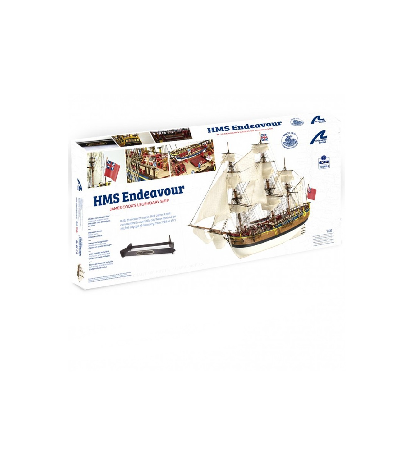 Vessel HMS Endeavour. 1:65 Wooden Model Ship Kit