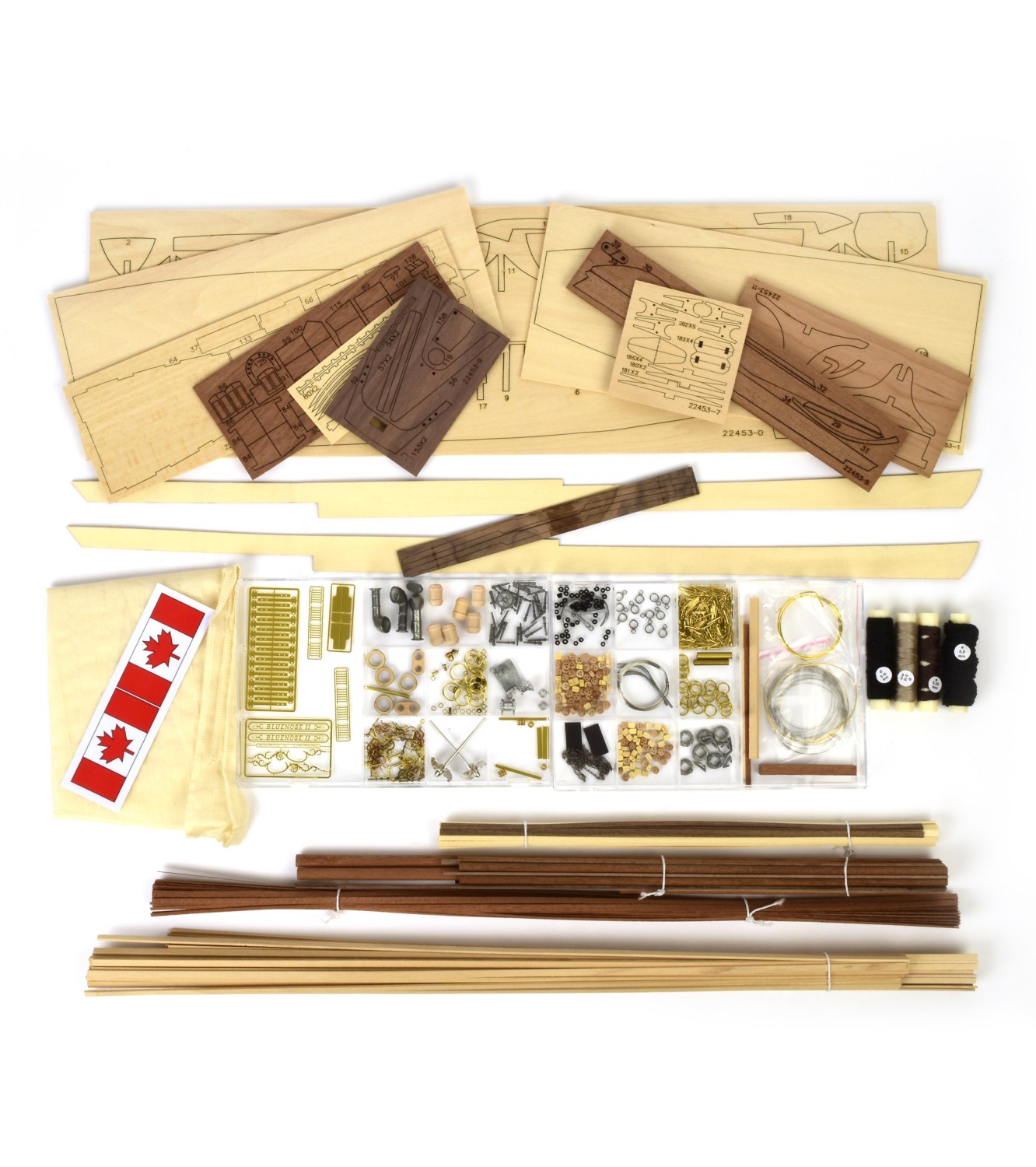 Fishing & Regattas Schooner Bluenose II. 1:75 Wooden Model Ship Kit