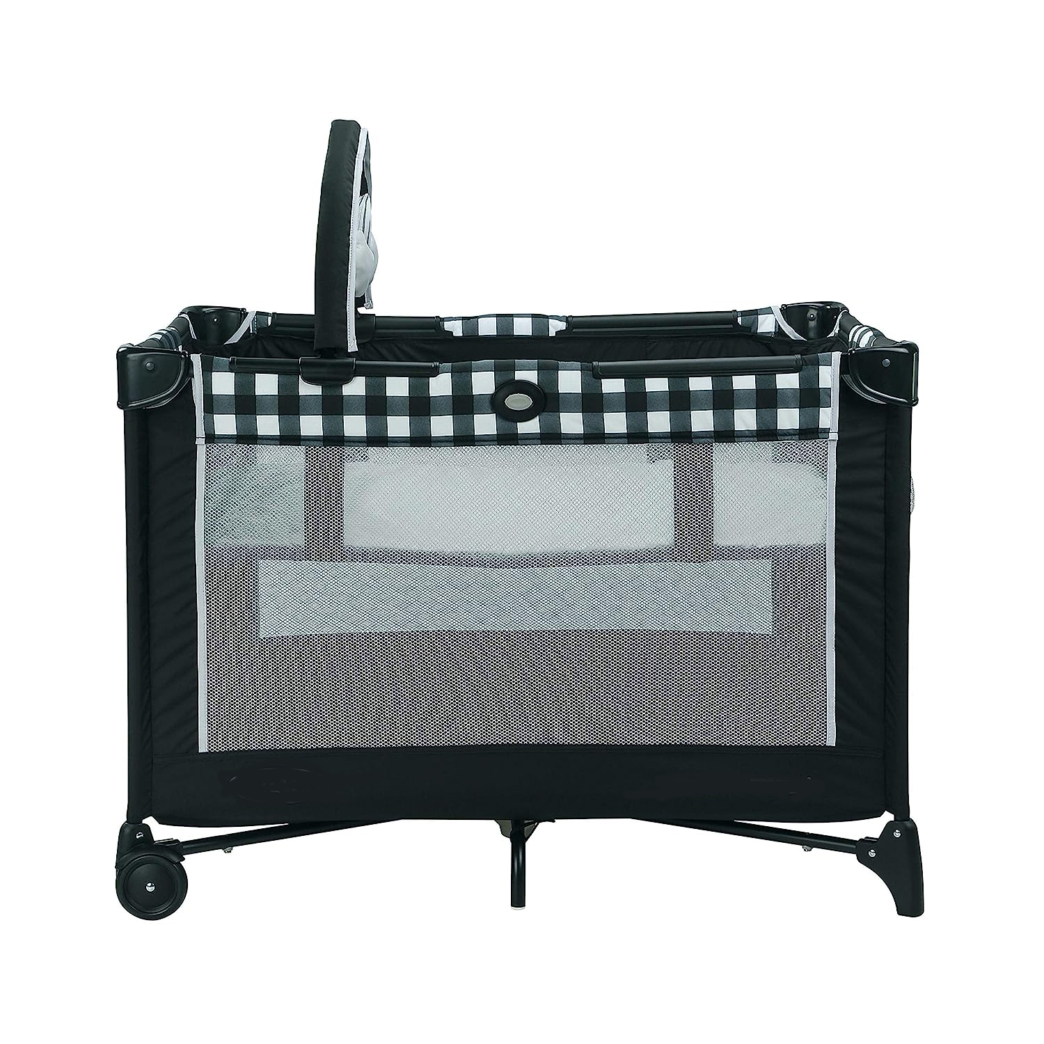 Pack and Play Portable Playard, Push Button Compact Fold, Carnival