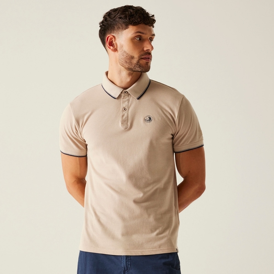 Men's Tadeo II Polo Shirt | White Pepper Navy Tipping