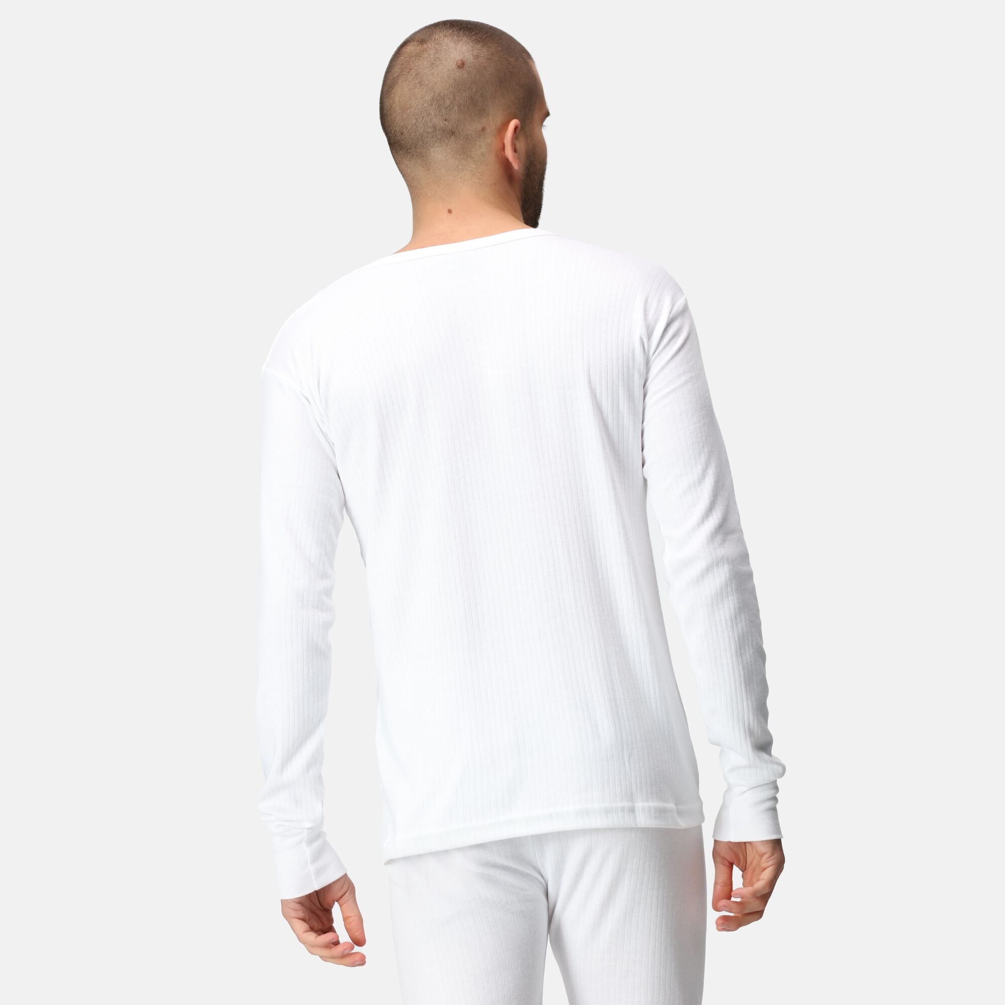 Men's Long Sleeve Thermal Vest | White