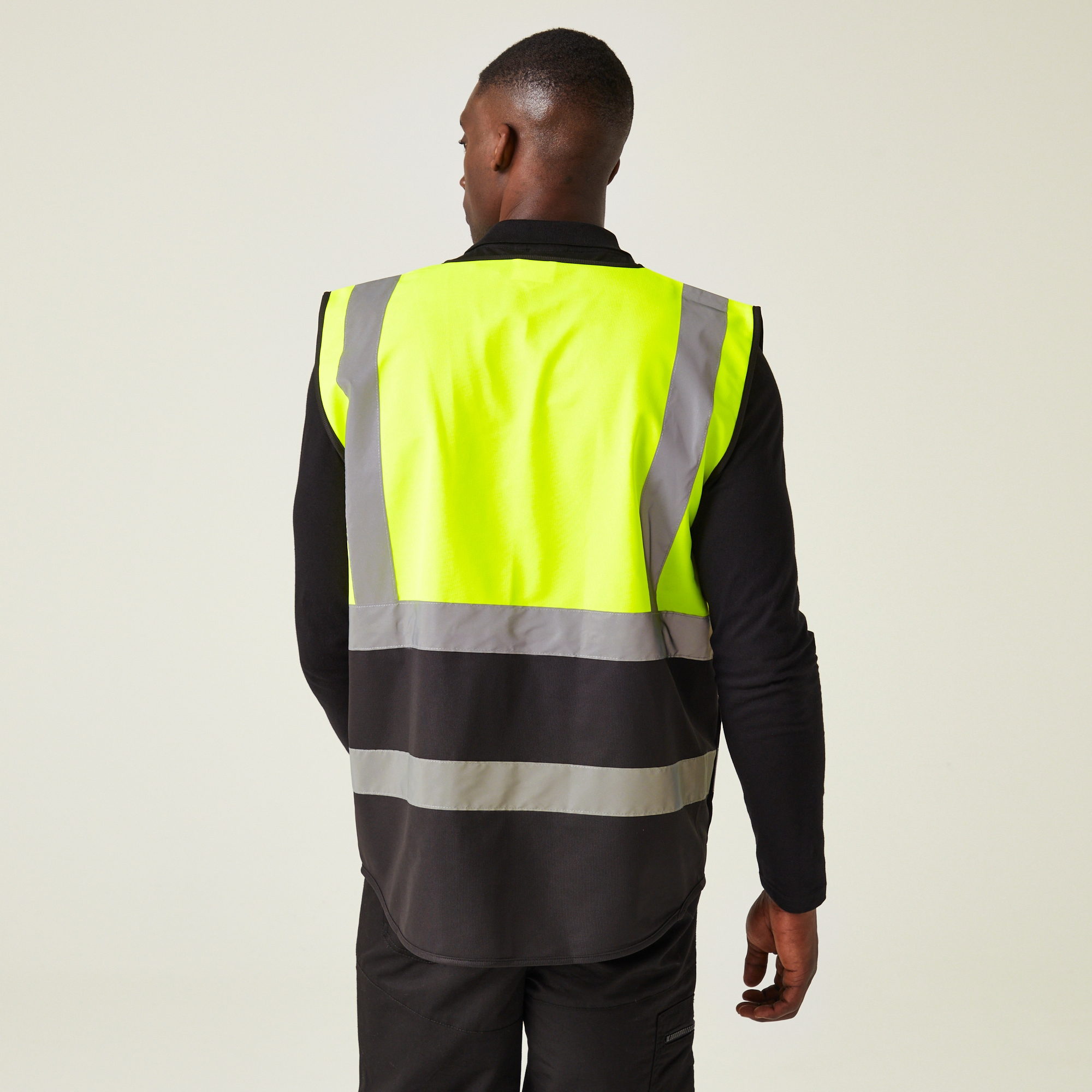 Men's Pro HI-VIS Executive Vest | Yellow Black