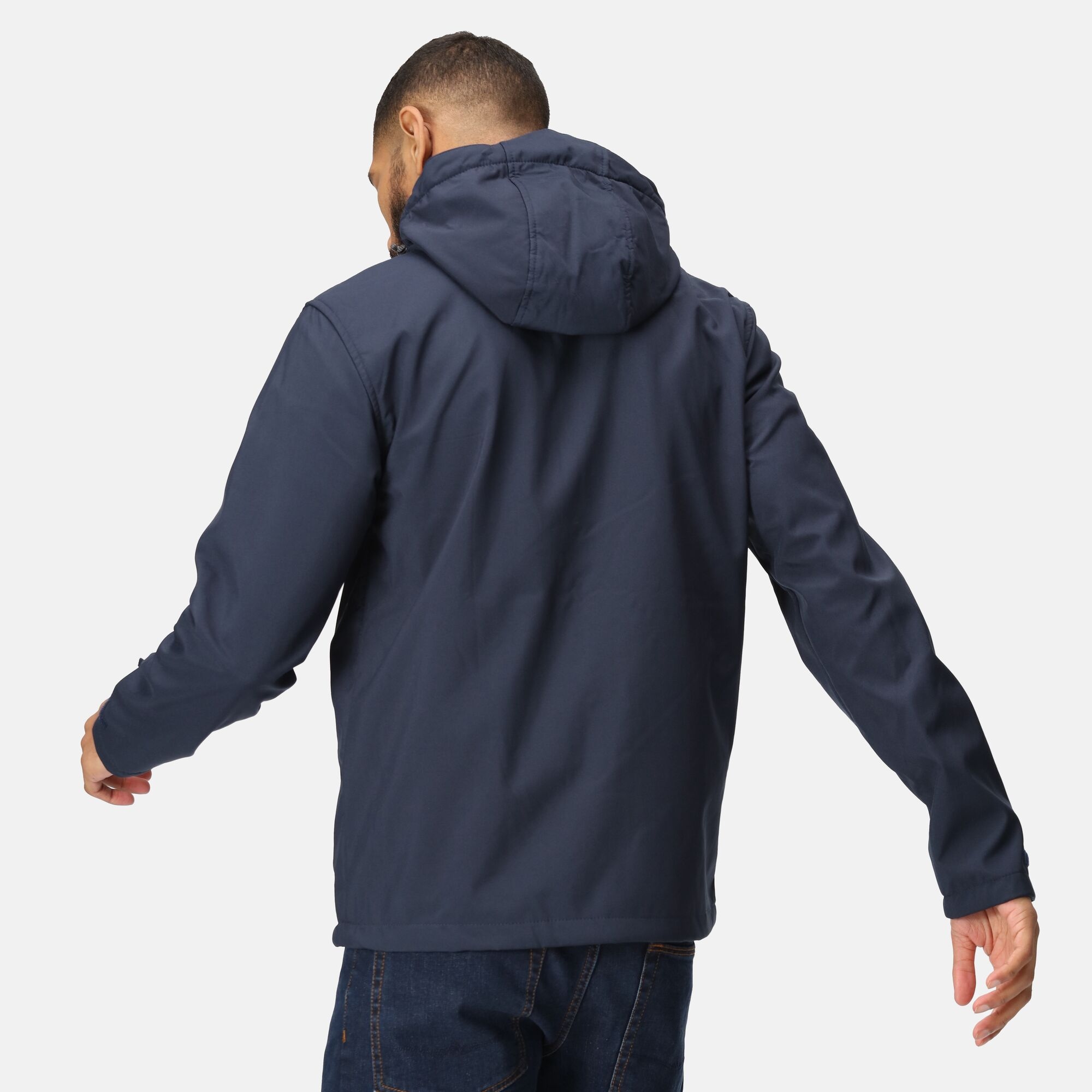 Men's Venturer 3 Layer Printable Hooded Softshell Jacket | Navy French Blue