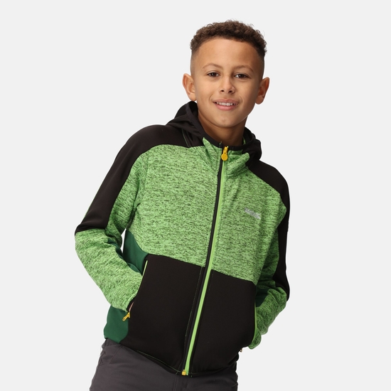 Kids' Dissolver VII Full Zip Fleece | Jasmine Green Black