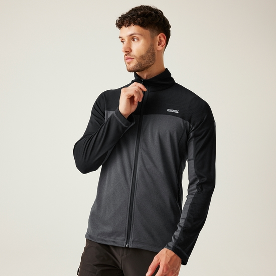 Men's Highton V Full Zip Fleece | Ash Black