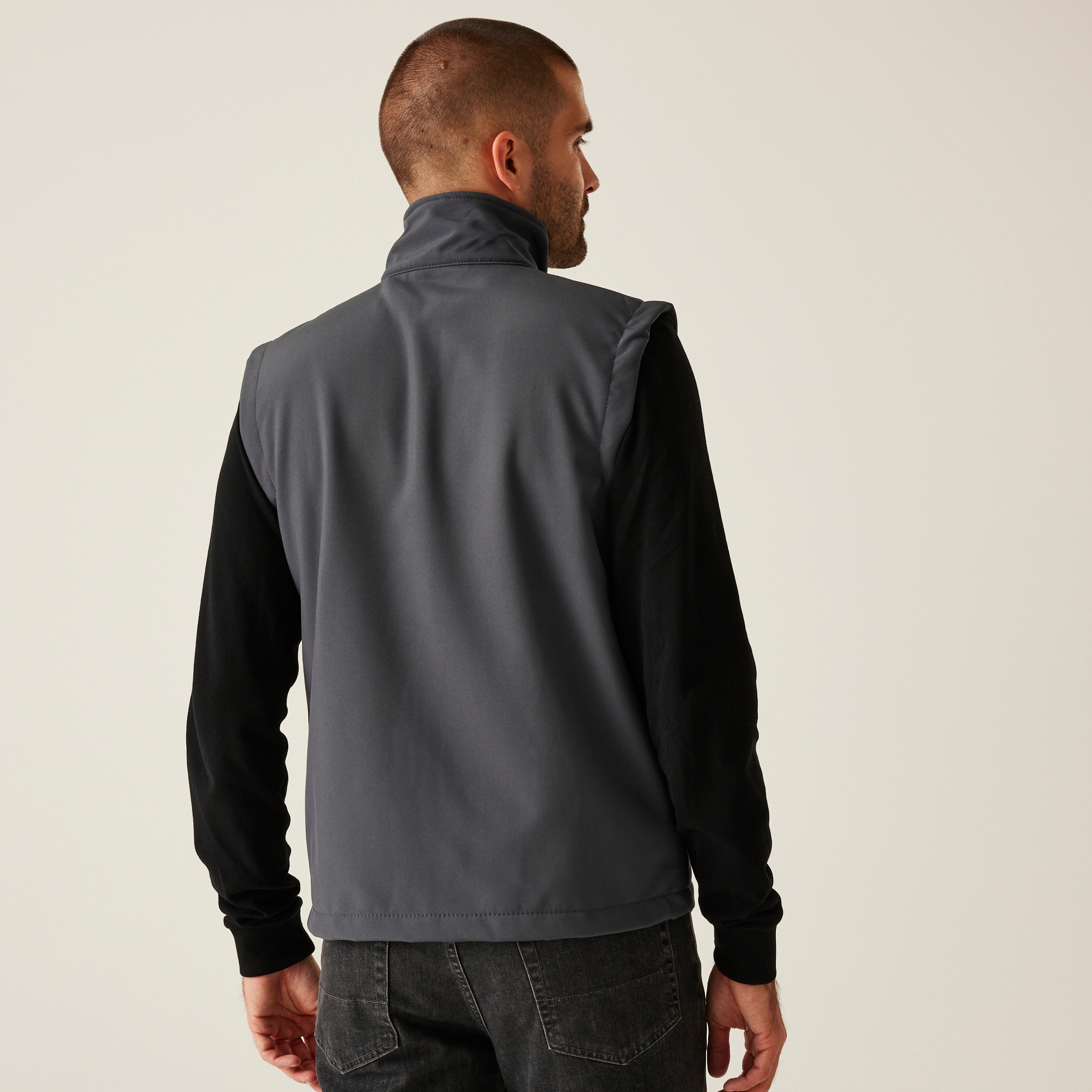 Men's Ablaze Printable Softshell Bodywarmer | Seal Grey Black