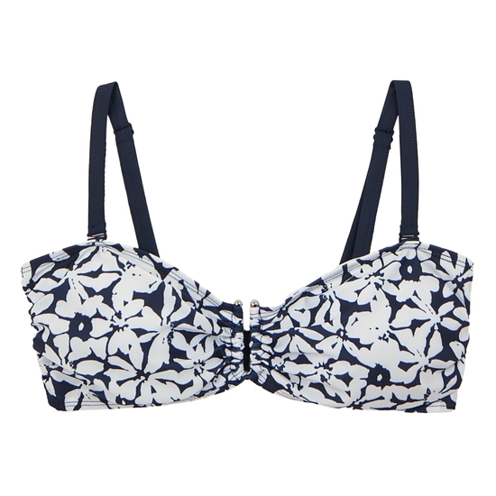 Women's Aceana III Bikini Top | Navy White Large Floral