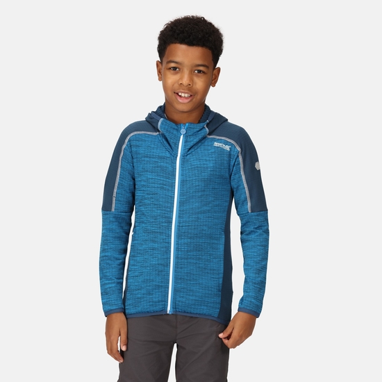 Kids' Burnton Full Zip Fleece | Indigo Blue Blue Wing