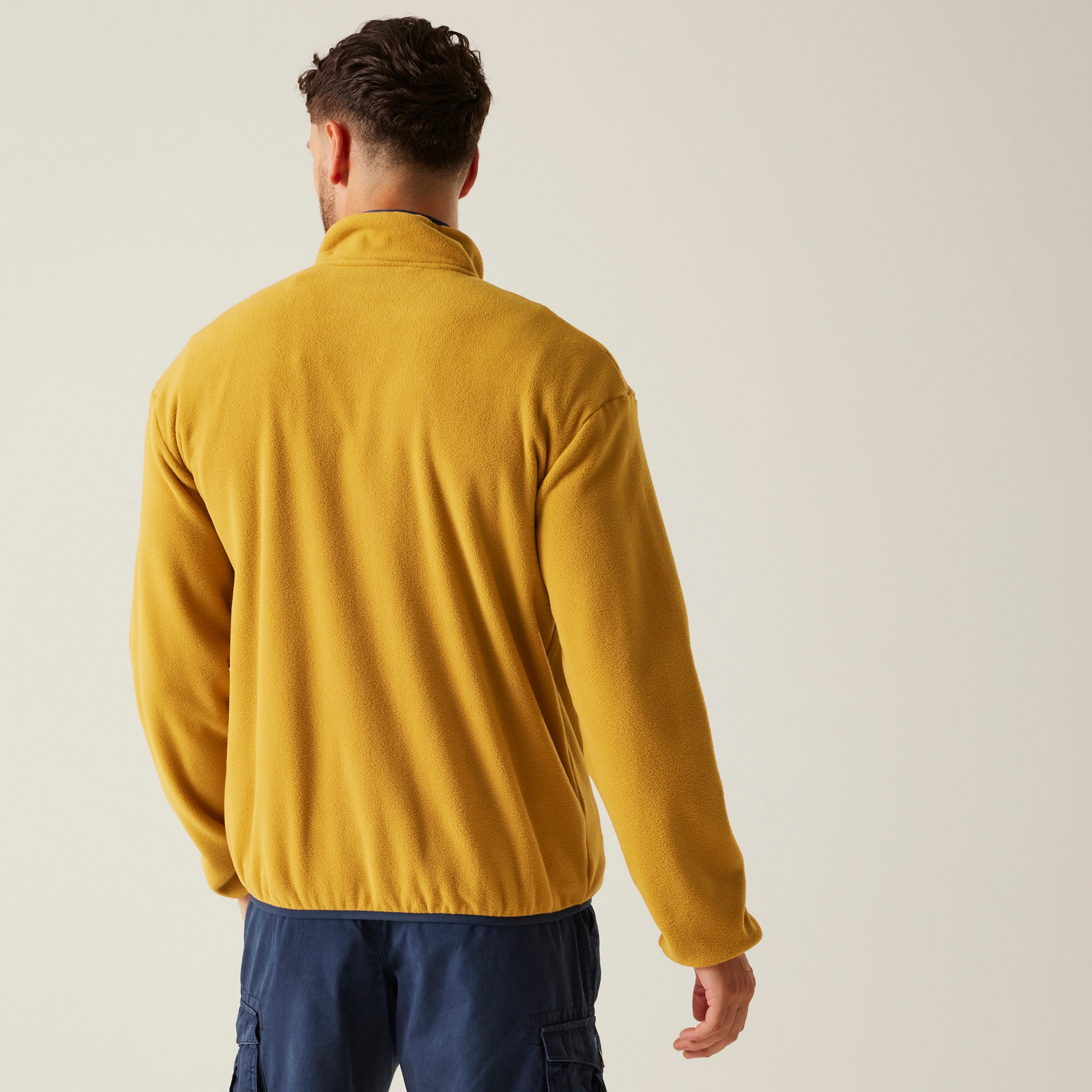 Men's Frankie Full Zip Fleece | Mustard Navy