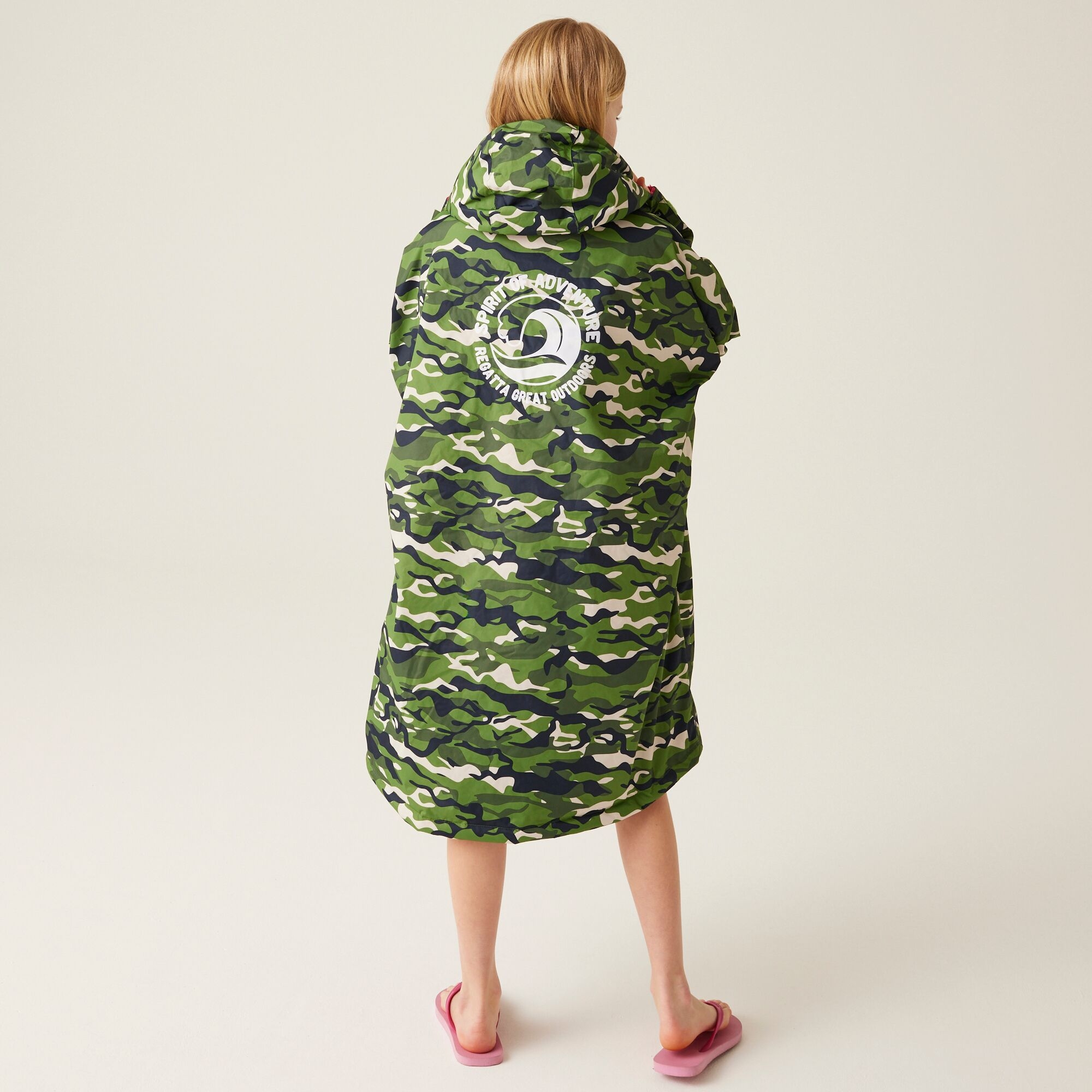 Junior Waterproof Changing Robe | Cactus Camouflage