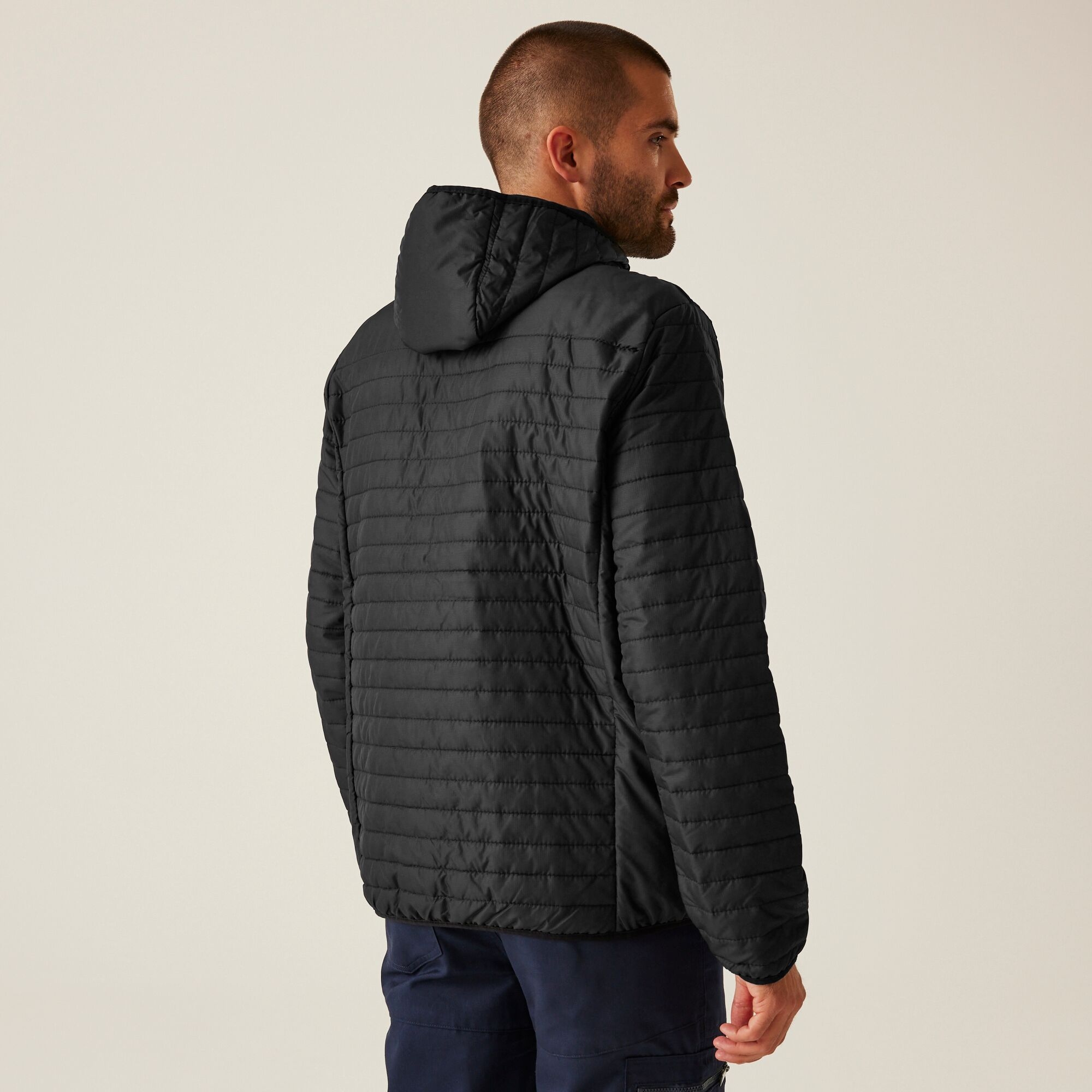 Men's Honestly Made 100% Recycled Insulated Hooded Jacket | Black